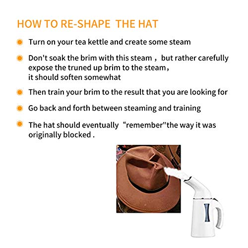 Wide Brim Fedora Hat for Men