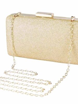 Gold Glitter Clutch - Evening/Party Bag
