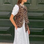 Vintage Leopard Print Sleeveless Vest