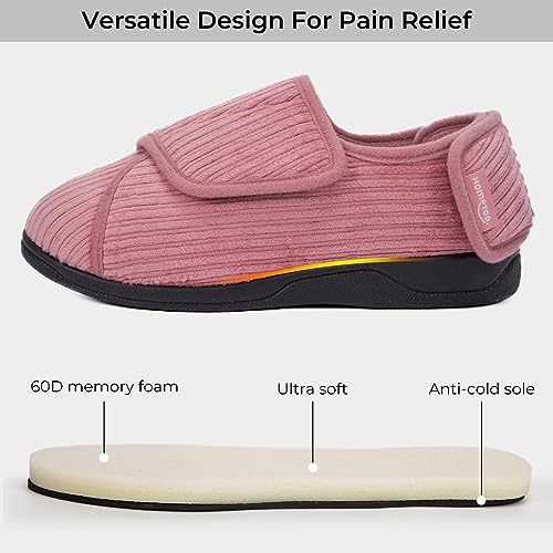Comfy Velveteen Adjustable Diabetic Slippers