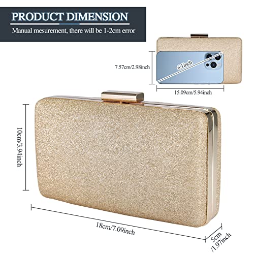 Gold Glitter Clutch - Evening/Party Bag
