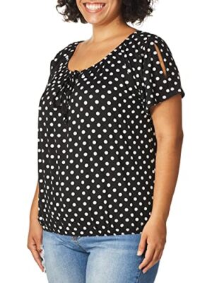 Keyhole-tie Peasant Top