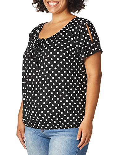 Keyhole-tie Peasant Top