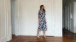 Floral Short Sleeve Midi Dress with Pockets