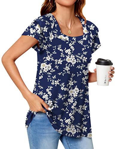 Square Neck Double Ruffle Blouse