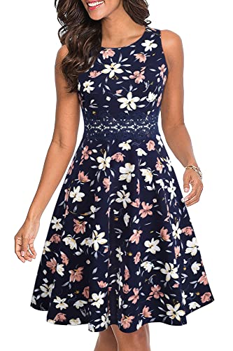 Vintage Floral Swing Dress A079
