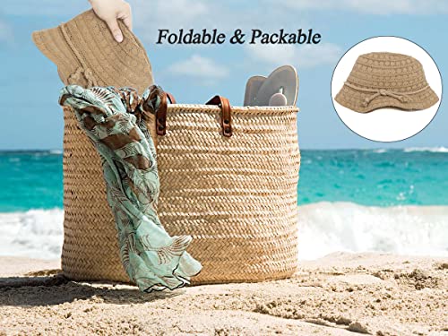 Lace Straw Fedora Hat