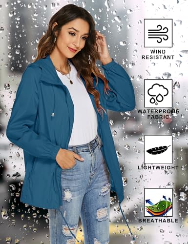 Waterproof Lightweight Hooded Raincoat