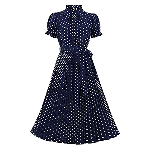 Polka Dots Pleated Midi Dress