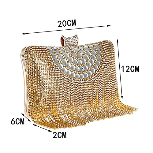 Tassel Evening Bag Diamond Beads Clutch