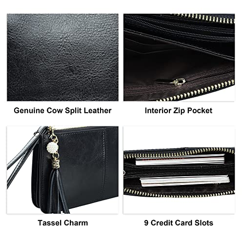 Leather Wristlet Bag