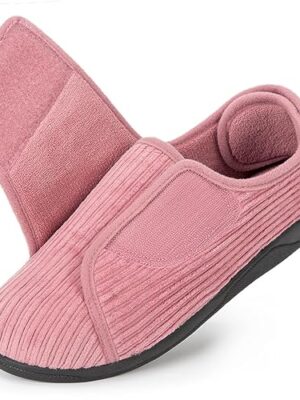 Comfy Velveteen Adjustable Diabetic Slippers