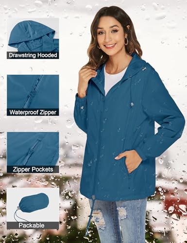 Waterproof Lightweight Hooded Raincoat