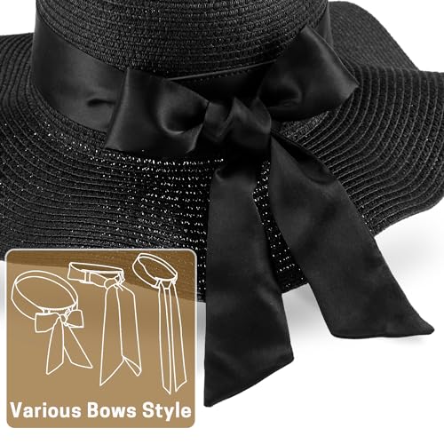 Wide Brim Straw Sun Hat, Foldable
