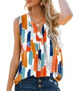 V-Neck Sleeveless Chiffon Tank Top