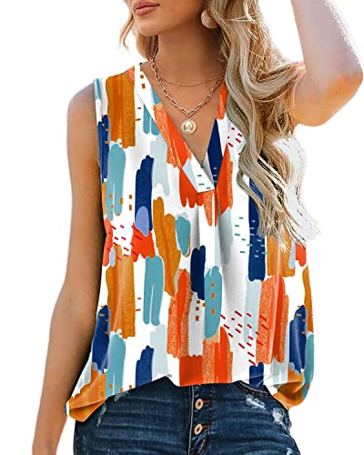 V-Neck Sleeveless Chiffon Tank Top