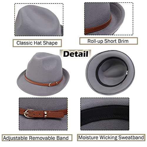 Wool Panama Hat, Curl Brim Jazz Fedora