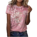 Summer Casual Print Short Sleeve Top