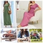 Maxi Dress with Pocket, Short Sleeve