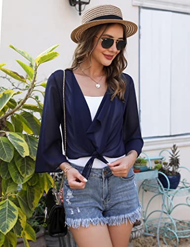 Chiffon Bolero Cardigans 3/4 Sleeve
