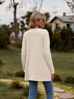 Long Sleeve V Neck Cardigan with Pockets