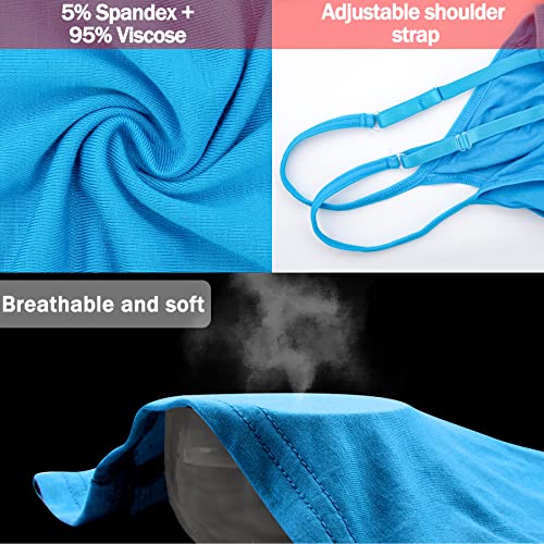 6 Pcs Basic Camisole Adjustable Strap Vest Top