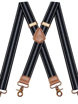 Vintage Elastic X-Shape Braces with 4 Clips