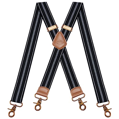 Vintage Elastic X-Shape Braces with 4 Clips