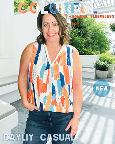 V-Neck Sleeveless Chiffon Tank Top