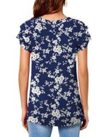 Square Neck Double Ruffle Blouse