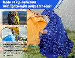 3-in-1 Waterproof Rain Poncho, Tent, Tarpaulin