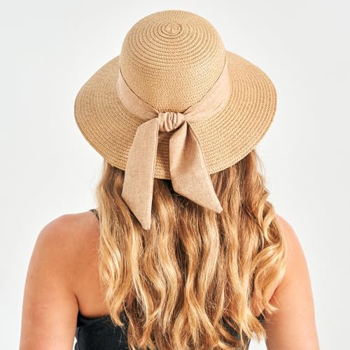 UPF 50+ Wide Brim Straw Sun Hat