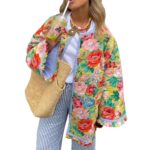 Cropped Floral Puffer Jacket