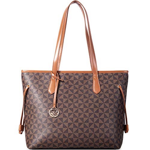 Brown Faux Leather Tote Bag