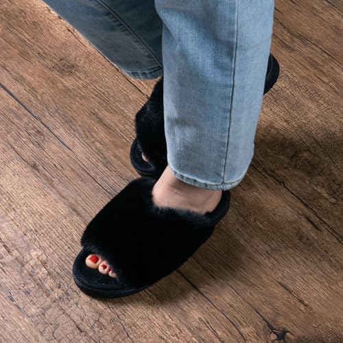 Deluxe Memory Foam Open Toe Slippers