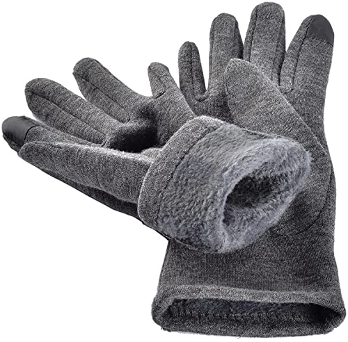 Outrip Women's Winter Touchscreen Gloves (Gray, M)