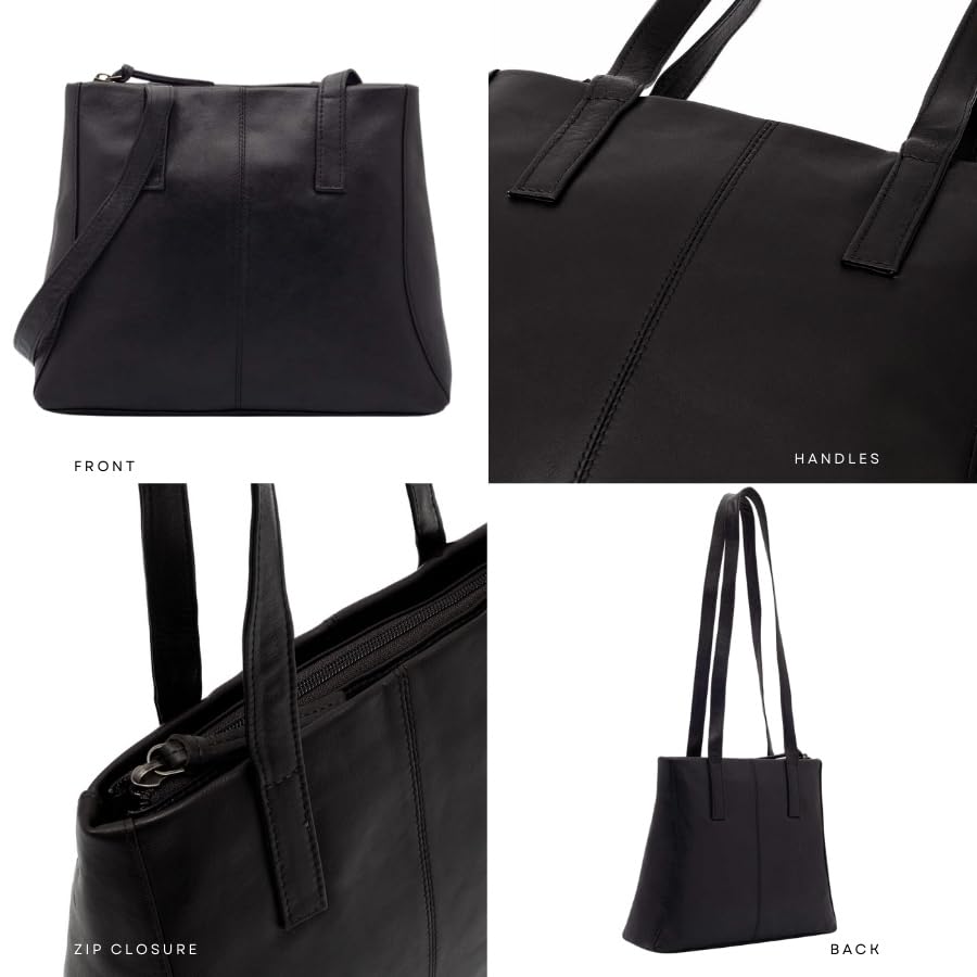 Leather Tote Bag, 25 cm
