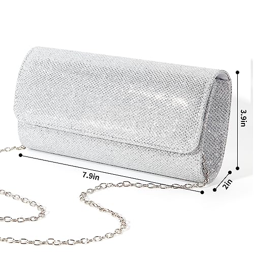 Clutch Bag with Detachable Chain