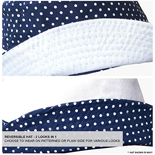 Reversible Cotton Polka Dot Sun Hat