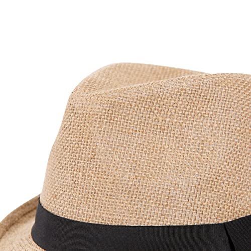 Fedora, Natural, Adult Unisex Hat, Beige