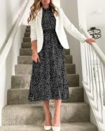 One Button Blazer with Pockets