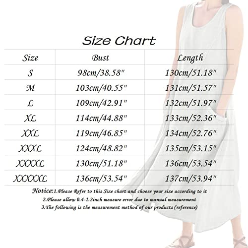 Cotton Linen Maxi Dress with Pockets