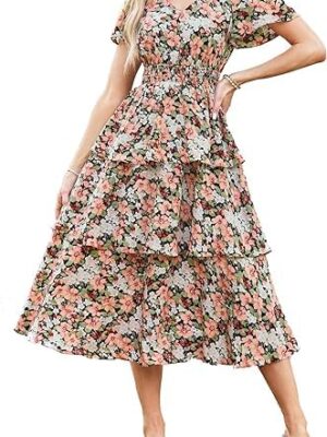 Floral A-Line Swing Party Dress