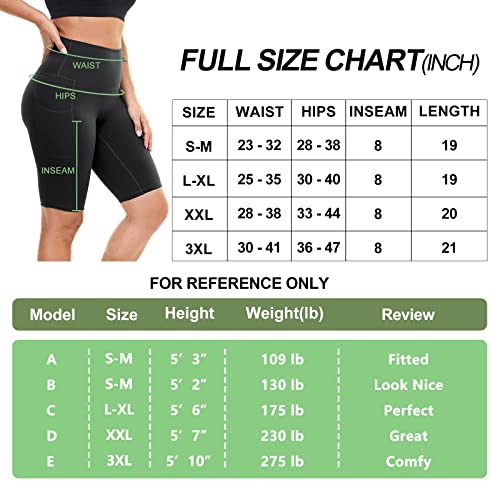 Cycling Shorts with Pockets, High Waist