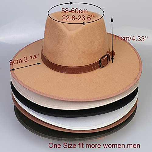 Wool Felt Fedora Hat - One Size - Black