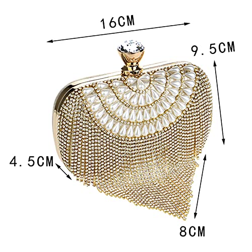 Tassel Evening Bag Diamond Beads Clutch