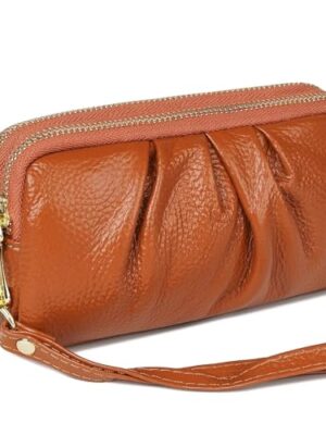 Ruched Wristlet Wallet with Strap