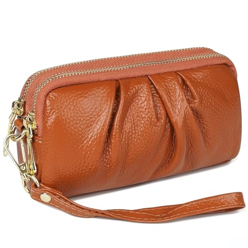 Ruched Wristlet Wallet with Strap