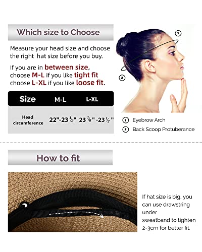UPF 50 Foldable Wide Brim Straw Hat
