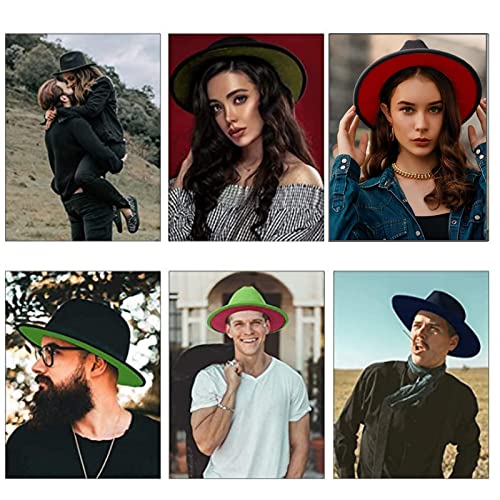 JK Home Classic 1920s Gatsby Fedora, Patchwork Wide Brim